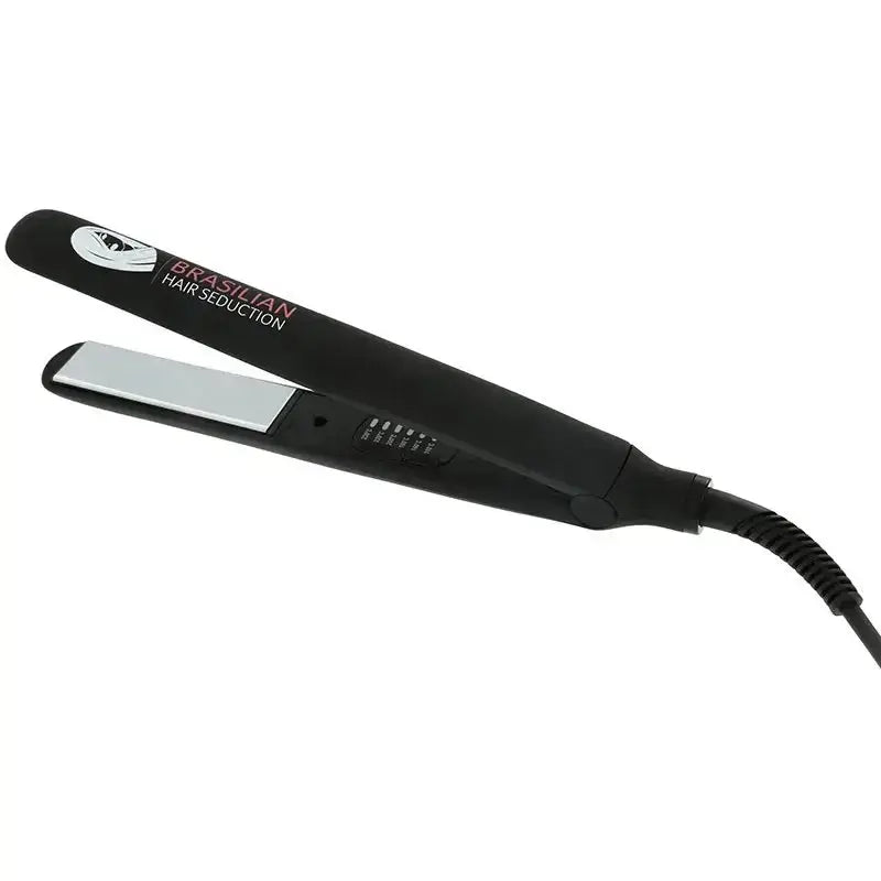 Brazilian Hair Seduction Titanium Flat Iron: Buy professional hair straightener online! Heat settings 110-230°C for sleek, shiny styles.