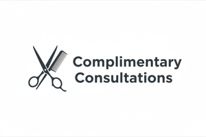 Complimentary Consultations Banner - Hairdressing Icon