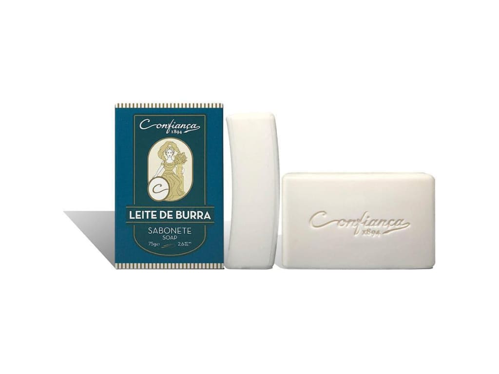 Sabonete Confianca Leite De Burra Donkey Milk Soap 75g on white background