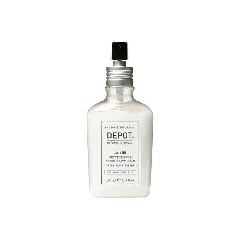 A bottle of DEPOT No.408 after-shave balm 100ml for demanding skin types