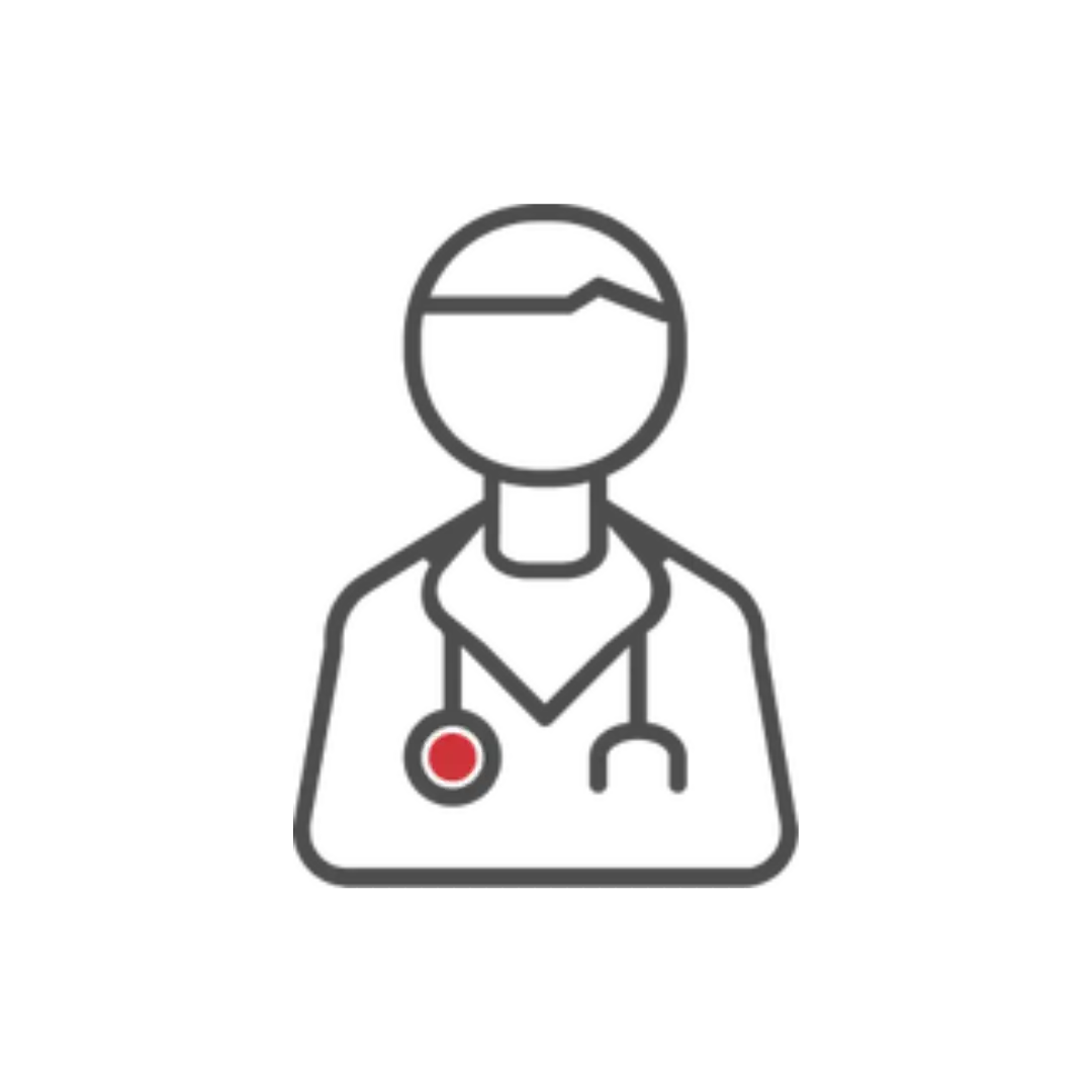 Doctor icon with stethoscope.