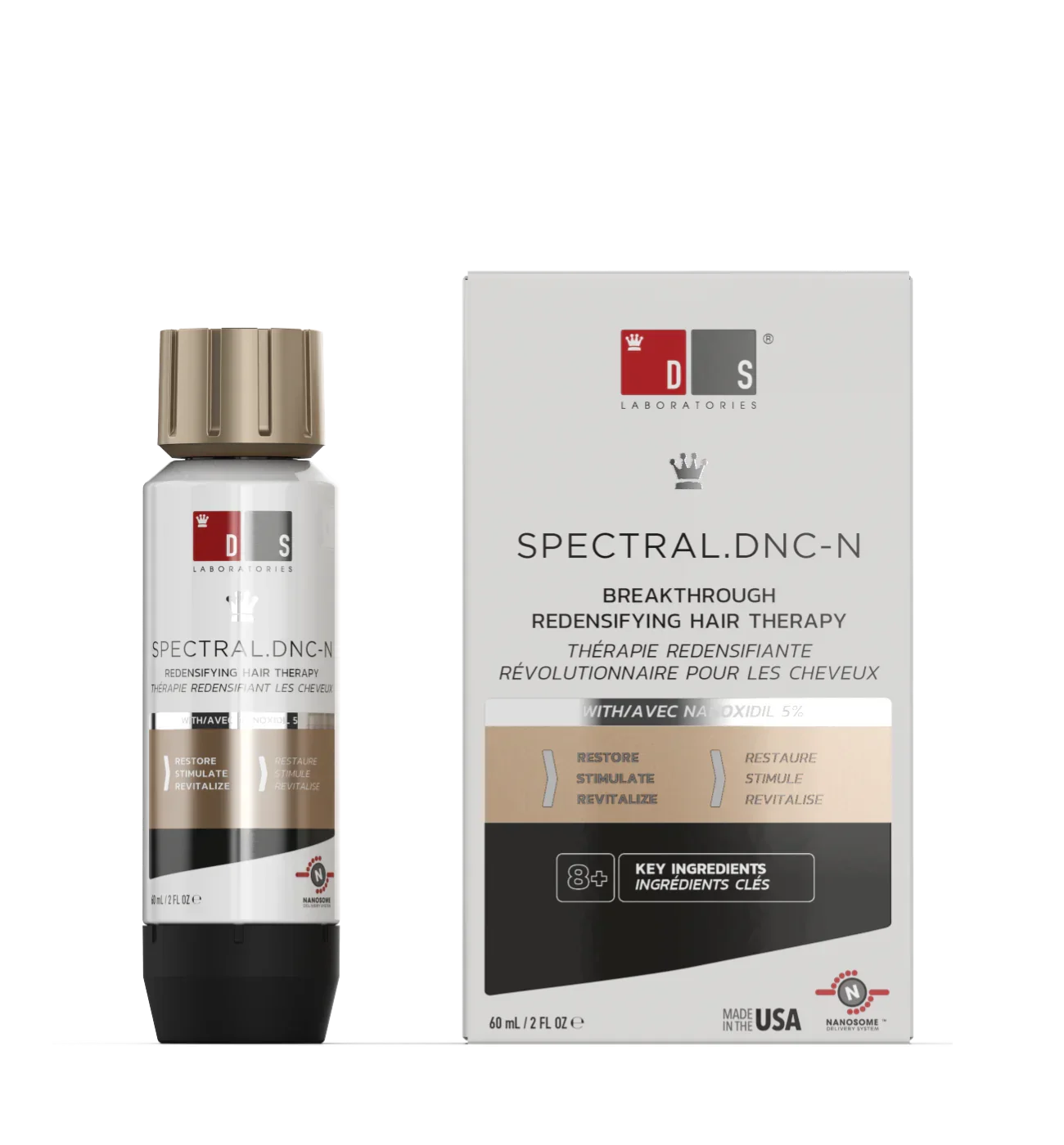 DS Laboratories Spectral.DNC-N Topical Serum - N 5% - 60ml enhances hair growth and boosts density effectively.