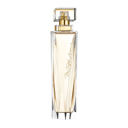 Close up of My Fifth Avenue Eau de Parfum 100ml bottle on a white background