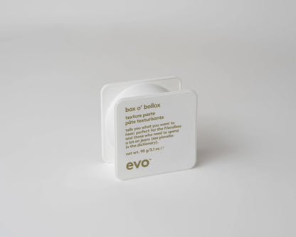 Evo Box o’ Bollox Xtra Strong Hold Texture Paste 90g for ultimate styling control