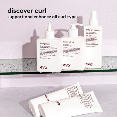 EVO Baby Got Bounce Curl Treatment and styling aid products for curl support and enhancement