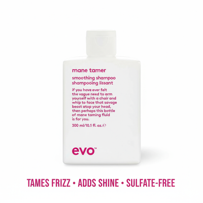 EVO Mane Tamer Smoothing Shampoo bottle 300ml sulfate-free shampoo that tames frizz and adds shine