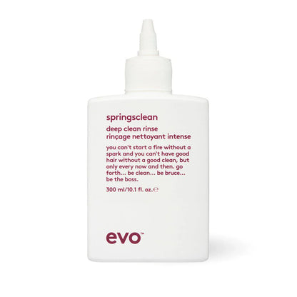 EVO Springsclean Clarifying Rinse deep clean shampoo bottle 300 ml white packaging