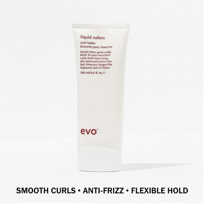 Evo Liquid Rollers Curl Defining Balm tube for smooth curls and anti-frizz styling