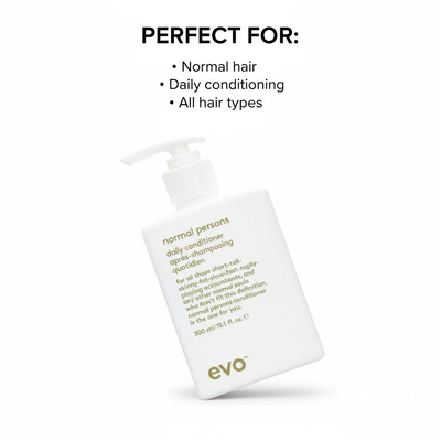 EVO Normal Persons Daily Conditioner white pump bottle for normal hair daily conditioning