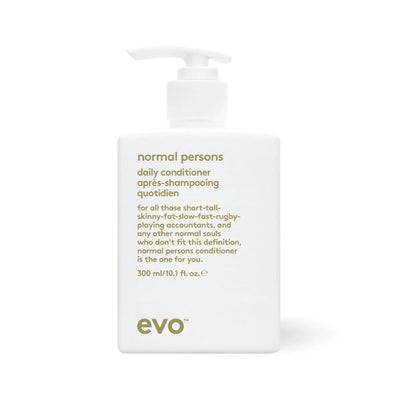 EVO Normal Persons Daily Conditioner 300ml white bottle with pump for all hair types
