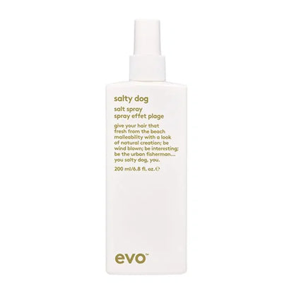 Evo Salty Dog Salt Spray 200ml white bottle with spray nozzle for beachy textured hair