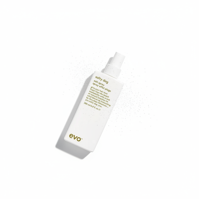 Evo Salty Dog Salt Spray 200ml white bottle with spray nozzle on white background