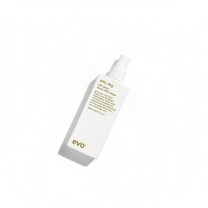 Evo Salty Dog Salt Spray 200ml white bottle with spray nozzle on white background