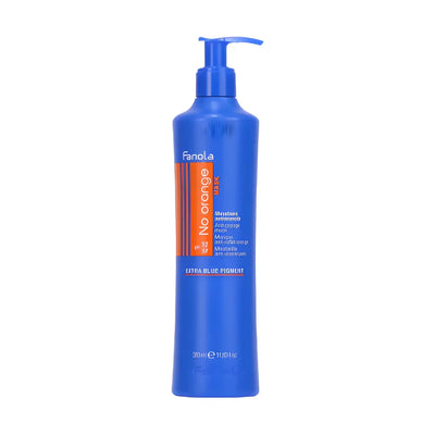 Fanola No Orange Mask 350ml: Blue Hair Mask for Brunette & Dark Hair - Neutralizes Orange Tones, Extra Blue Pigment for Tone Correction