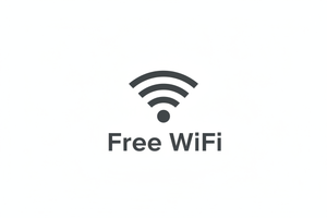 Free WiFi Banner - White Background