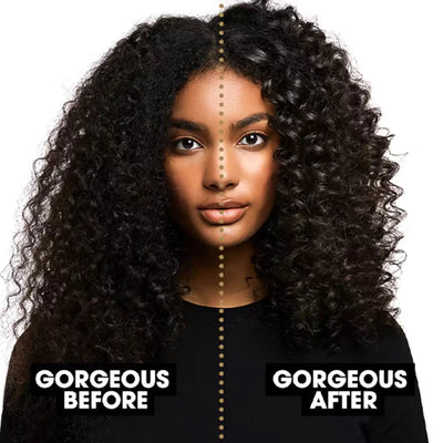 Curly Hair Transformation: Before & After with GHD Curve Thin Wand. Defined curls, hair styling tool. 