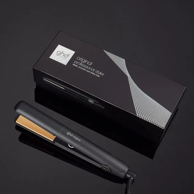 ghd Original Hair Straightener: Black Styling Iron with Gold Plates, Shop Now!