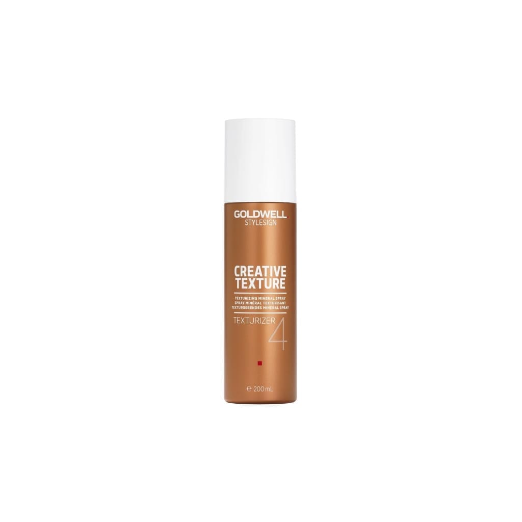 Goldwell Creative Texture hair styling product in a bronze-colored aerosol can.