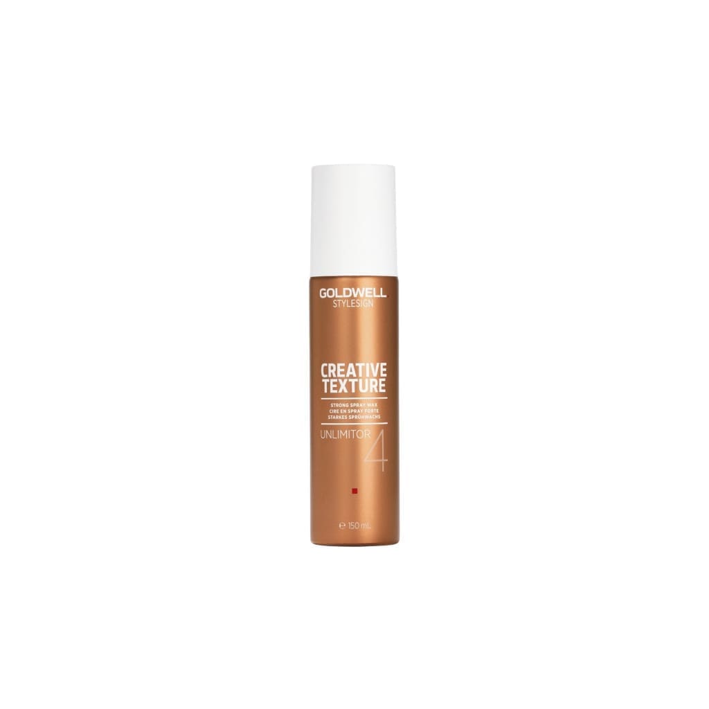 Bronze-colored Goldwell Creative Texture Unlimitor Strong Spray Wax can 150ml