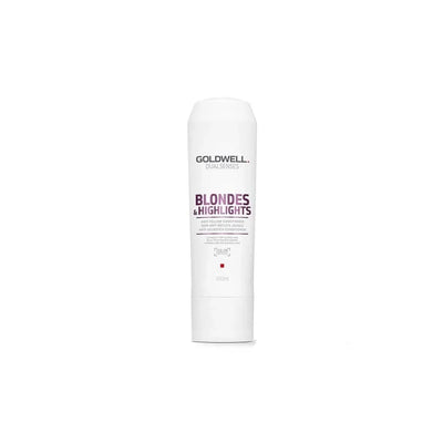 White bottle of Goldwell Blondes & Highlights hair product.