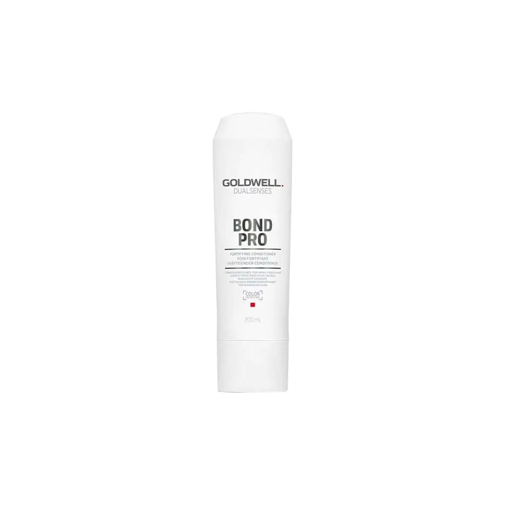 White cylindrical bottle of Goldwell Bond Pro hair product.