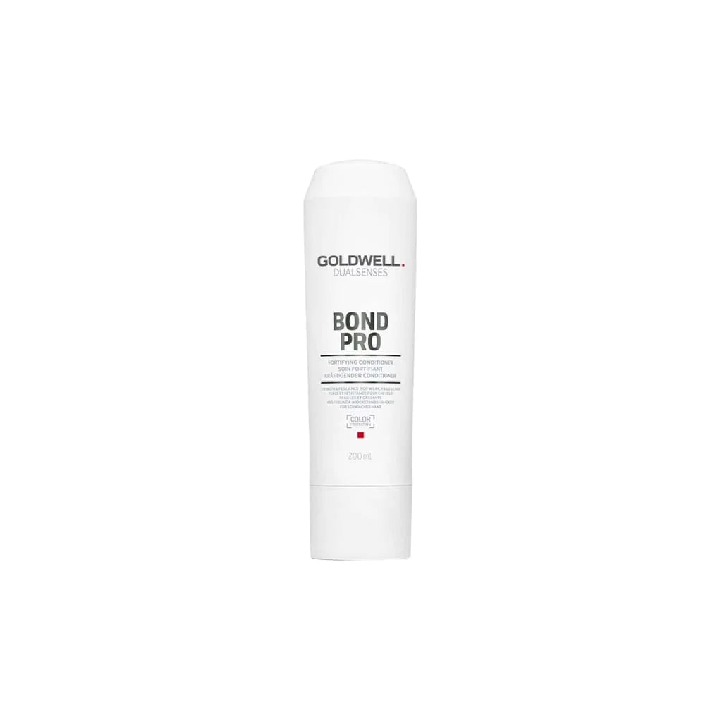 White cylindrical bottle of Goldwell Bond Pro hair product.