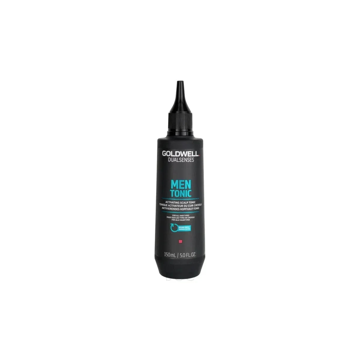 Black bottle of Goldwell Dualsenses Mens Activating Scalp Tonic - 150ml