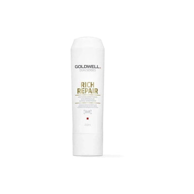 Goldwell Dualsenses Rich Repair Conditioner 200ml - White Bottle of Rich Repair Hair Product