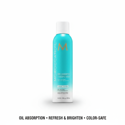 Moroccanoil Dry Shampoo Light vs Dark Tones — choose Light for blonde hair Dark for brunette hair