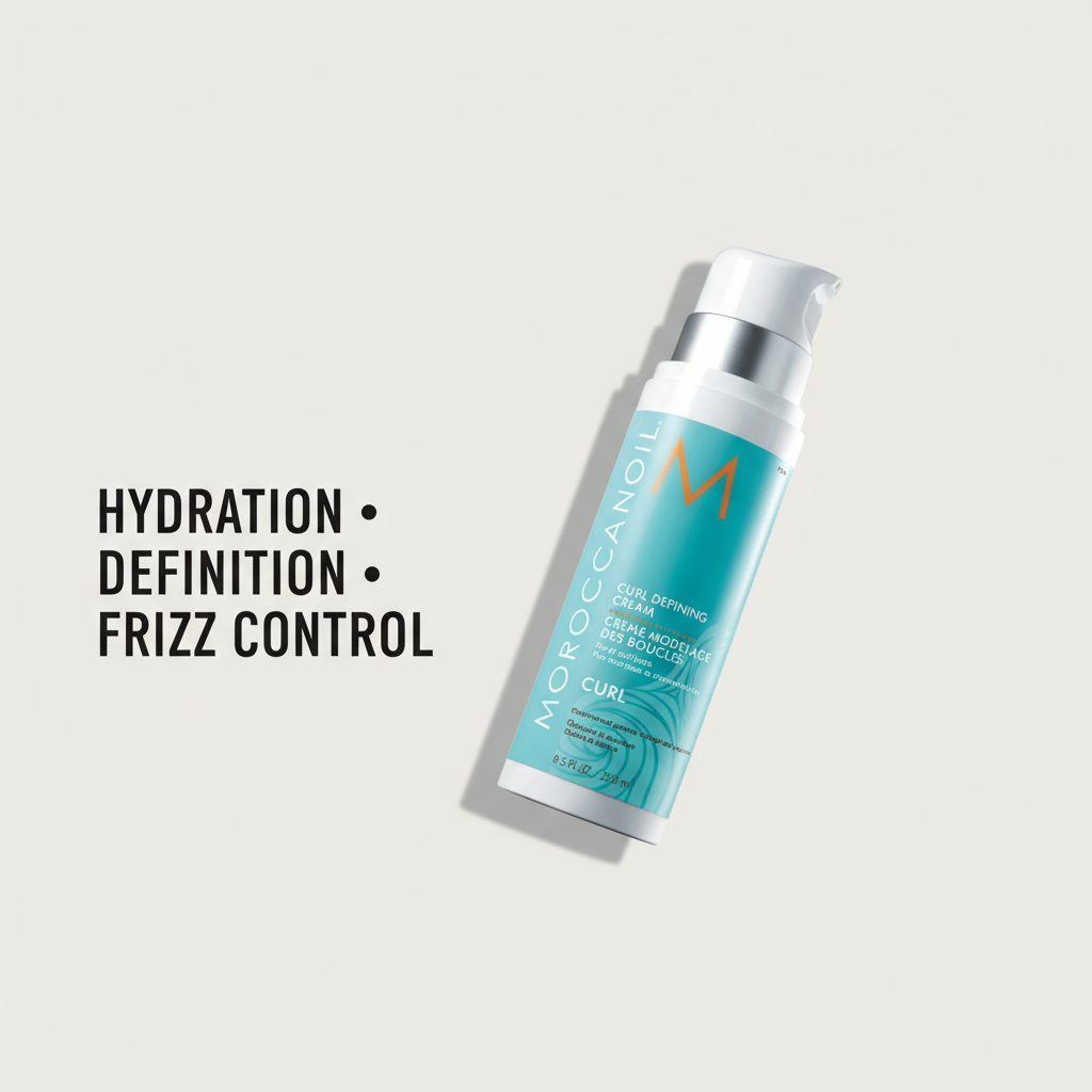 Moroccanoil Curl Defining Cream - Angled with benefits
