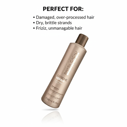 Brasil Cacau Extreme Repair Shampoo - Hair Repair Shampoo 300ml