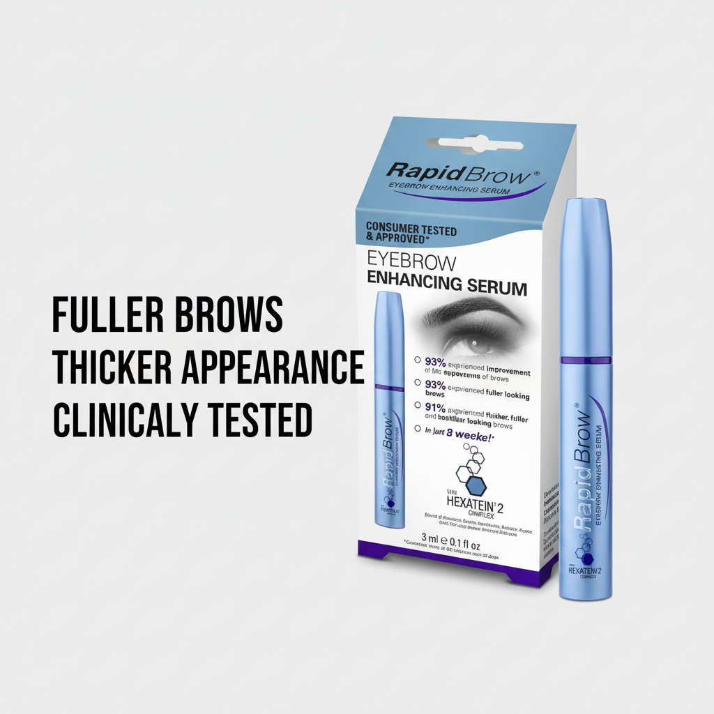 RapidBrow Eyebrow Enhancing Serum - Fuller Thicker Brows, Clinically Tested Formula