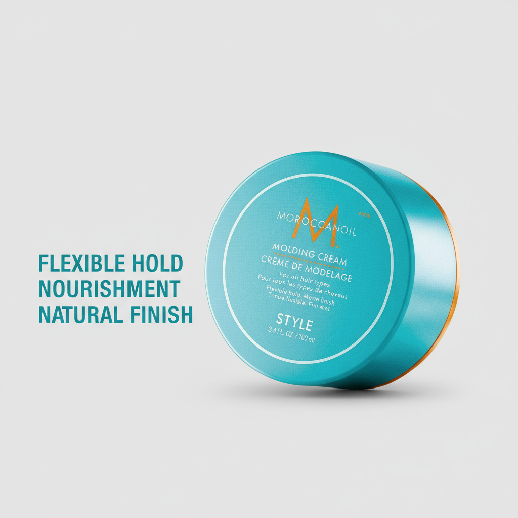 Moroccanoil Molding Cream - Angled with benefits