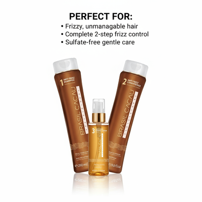 Brasil Cacau Anti-Frizz Duo Bundle - 2-Step Sulfate-Free Frizz Control System