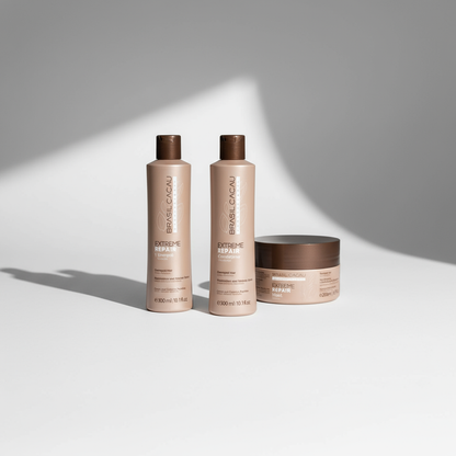 Brasil Cacau Extreme Repair Complete System Bundle - 3-Step Keratin Hair Repair