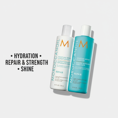 Moroccanoil Moisture Repair Bundle - Angled with benefits