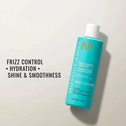 Moroccanoil Frizz Control Shampoo - Angled with benefits
