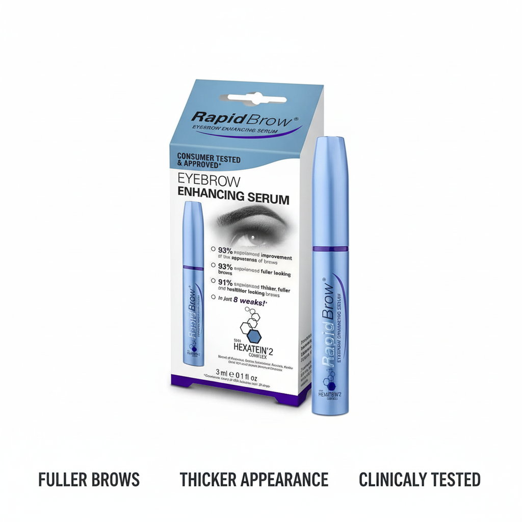 RapidBrow Eyebrow Enhancing Serum - Fuller Brows, Thicker Appearance, Clinically Tested