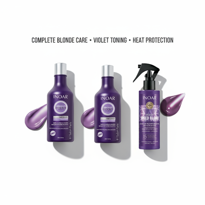 Inoar Absolut Speed Blond Ultimate 4-Step System - Complete Blonde Care & Toning