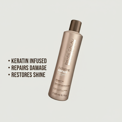 Brasil Cacau Extreme Repair Shampoo - Hair Repair Shampoo 300ml