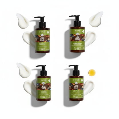 Inoar Afro Vegan Ultimate Curl Care Bundle - 4-Step Complete System
