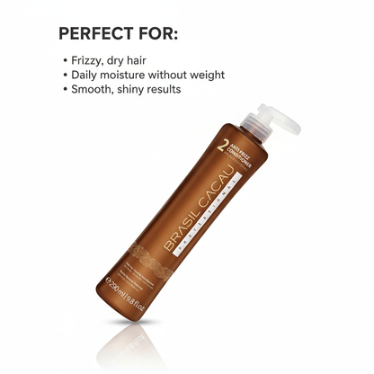 Brasil Cacau Anti-Frizz Conditioner - Lightweight Moisturizing Conditioner 300ml