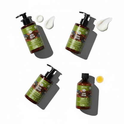 Inoar Afro Vegan Ultimate Curl Care Bundle - 4-Step Complete System