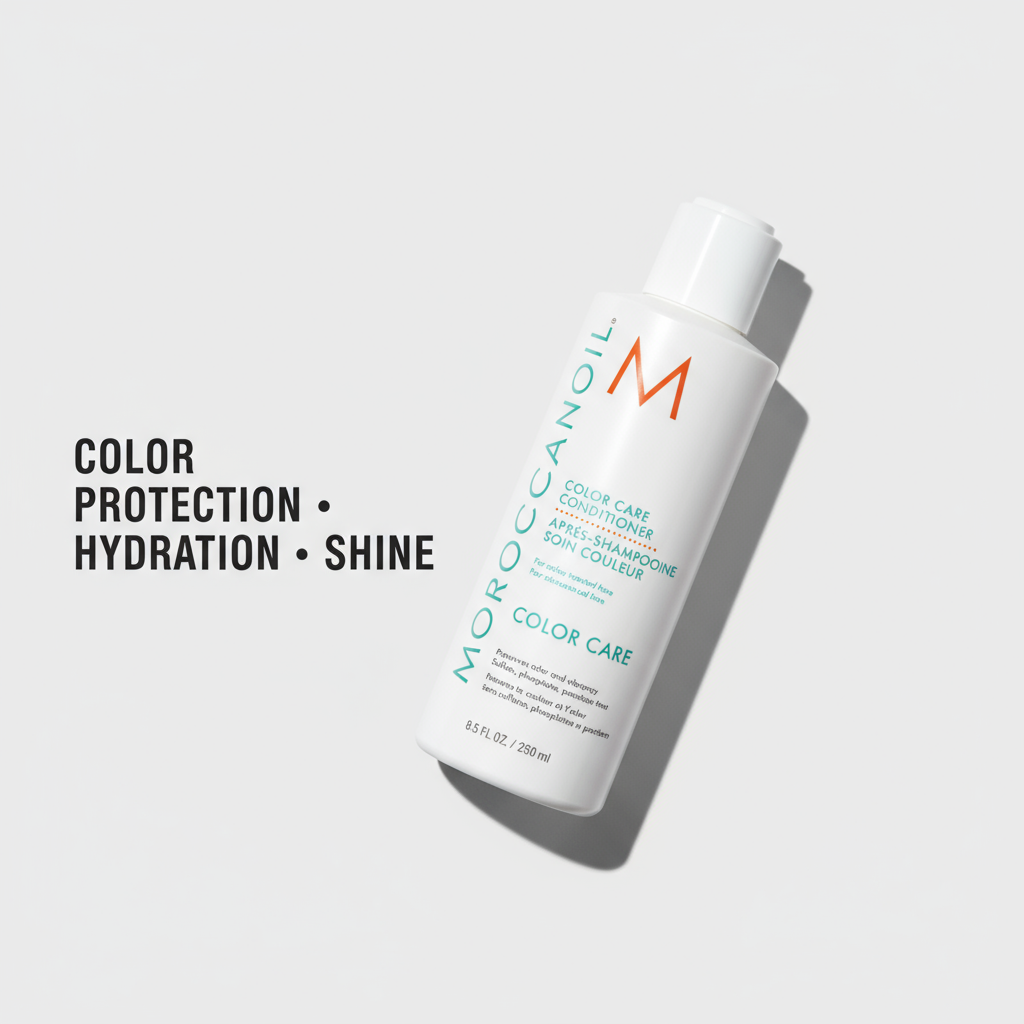 Moroccanoil Color Continue Conditioner - Angled with benefits