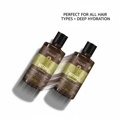 Inoar Botanic Shampoo & Conditioner Bundle - Natural Hair Care with Castor Oil