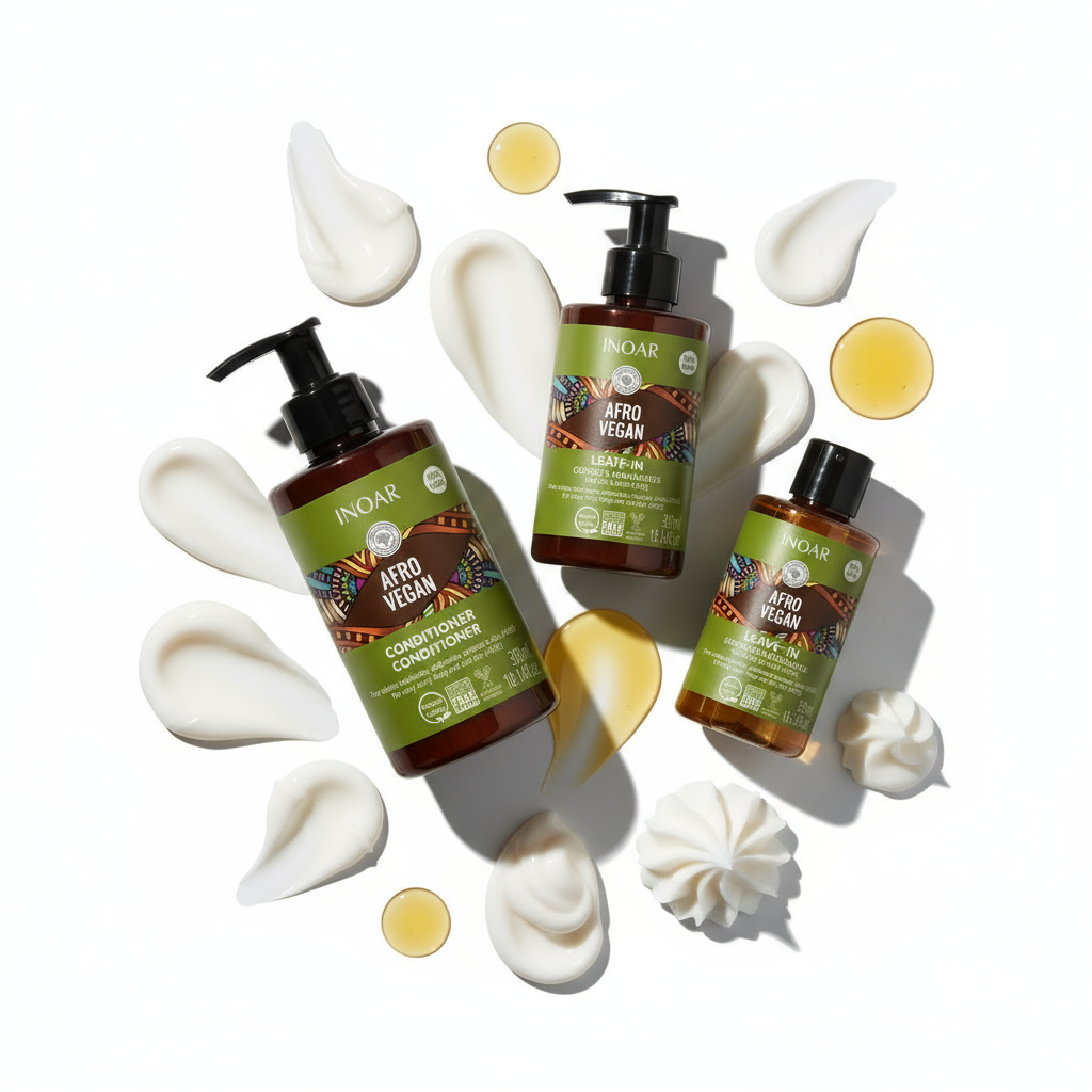 Inoar Afro Vegan Ultimate Curl Care Bundle - 4-Step Complete System