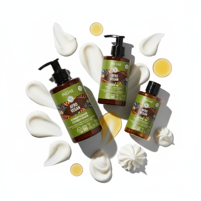 Inoar Afro Vegan Ultimate Curl Care Bundle - 4-Step Complete System