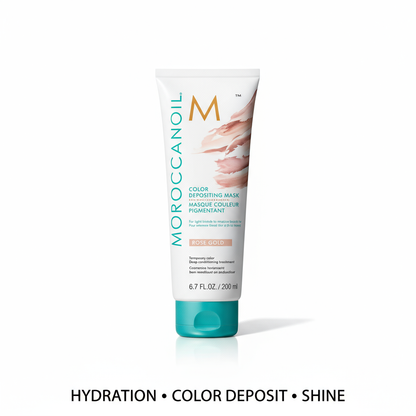 Moroccanoil Color Deposit Mask Rose Gold - Drop shadow with benefits