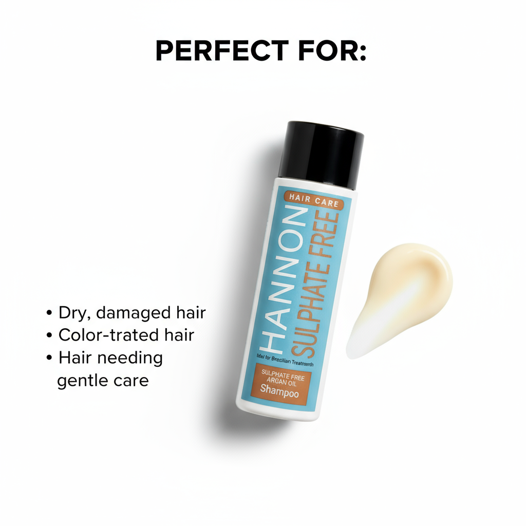 Hannon Argan Oil Sulphate Free Shampoo - Perfect For