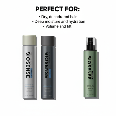 Biosense Shampoo & Conditioner Hydrate Bundle With Free Create Lift Spray
